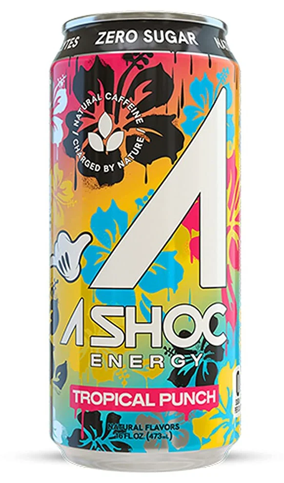 A SHOC Energy Drink, Tropical Punch, 16oz (Pack of 12)