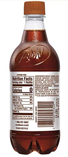 A&W Root Beer Zero Sugar, 20 oz (Pack of 24) - Image 2
