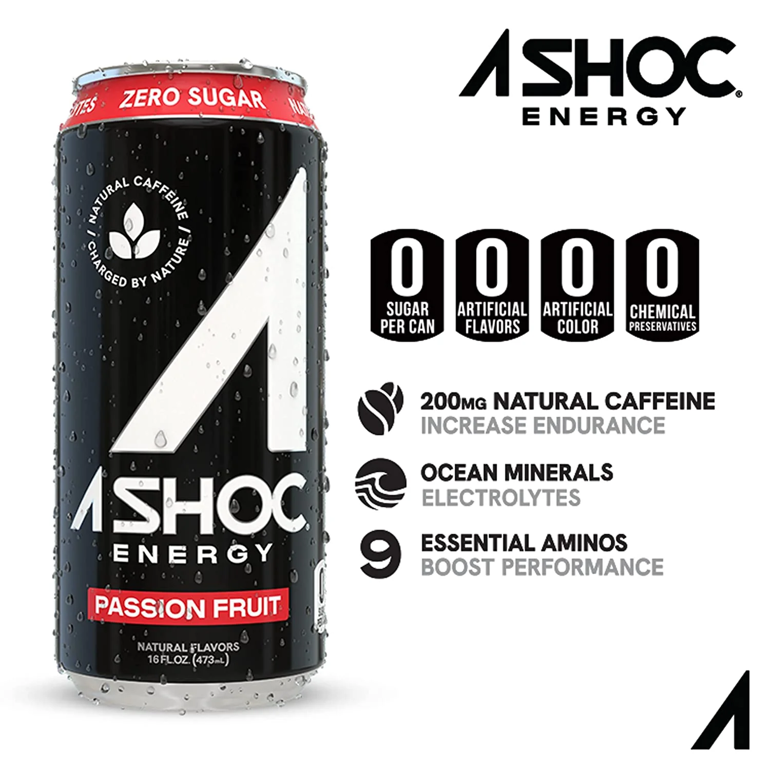 A SHOC Energy Drink, Passion Fruit, 16oz (Pack of 12) - Image 3