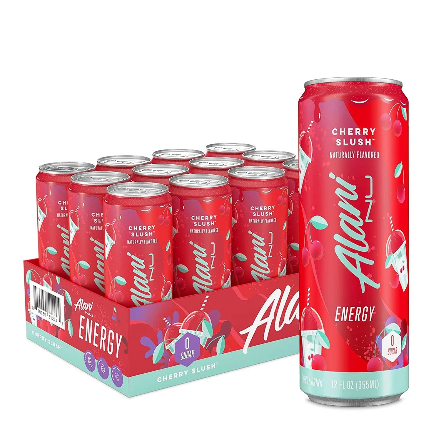 Alani Nu Sugar-Free Energy Drink, Cherry Slush, 12oz (Pack of 12)