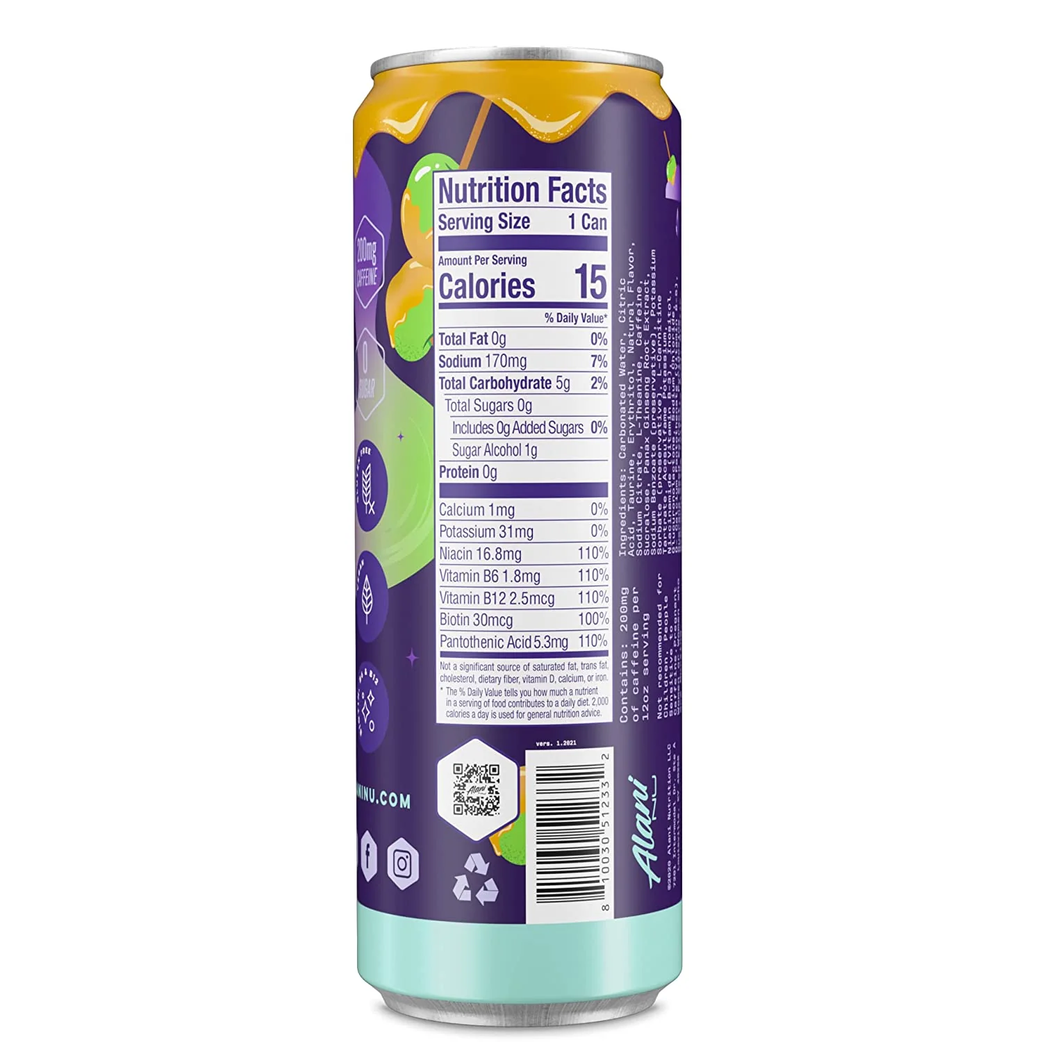 Alani Nu Sugar-Free Energy Drink, Witch's Brew, 12oz (Pack of 12) - Image 2
