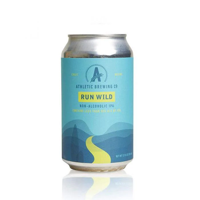 Athletic Brewing Company Non-Alcoholic Beer, Run Wild IPA, 12oz (Pack of 12)