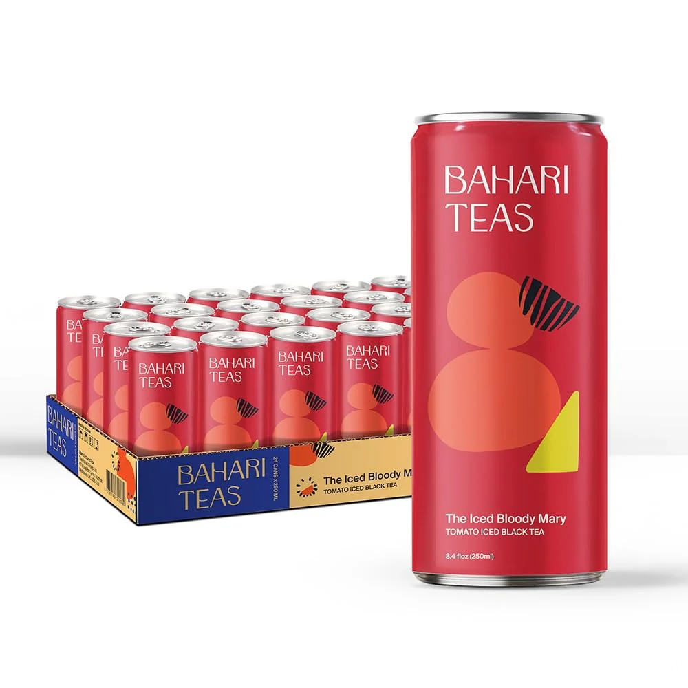 Bahari Teas Black Tea, The Iced Bloody Mary, 8.45oz (Pack of 24)