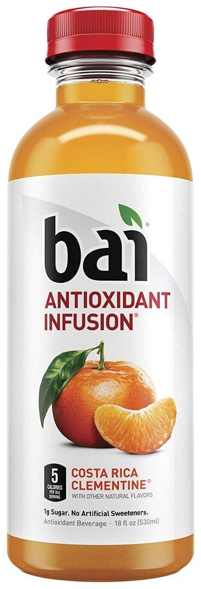 Bai Flavored Water, Costa Rica Clementine, Antioxidant Infused Drinks, 18 fl oz (Pack of 12)