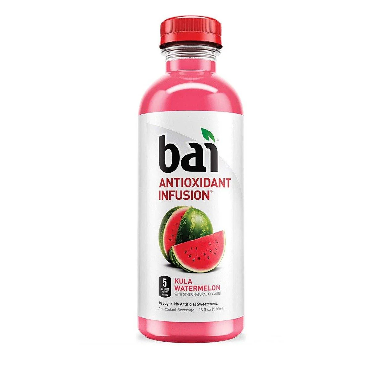 Bai Flavored Water, Kula Watermelon, Antioxidant Infused Drinks, 18 fl oz (Pack of 12)