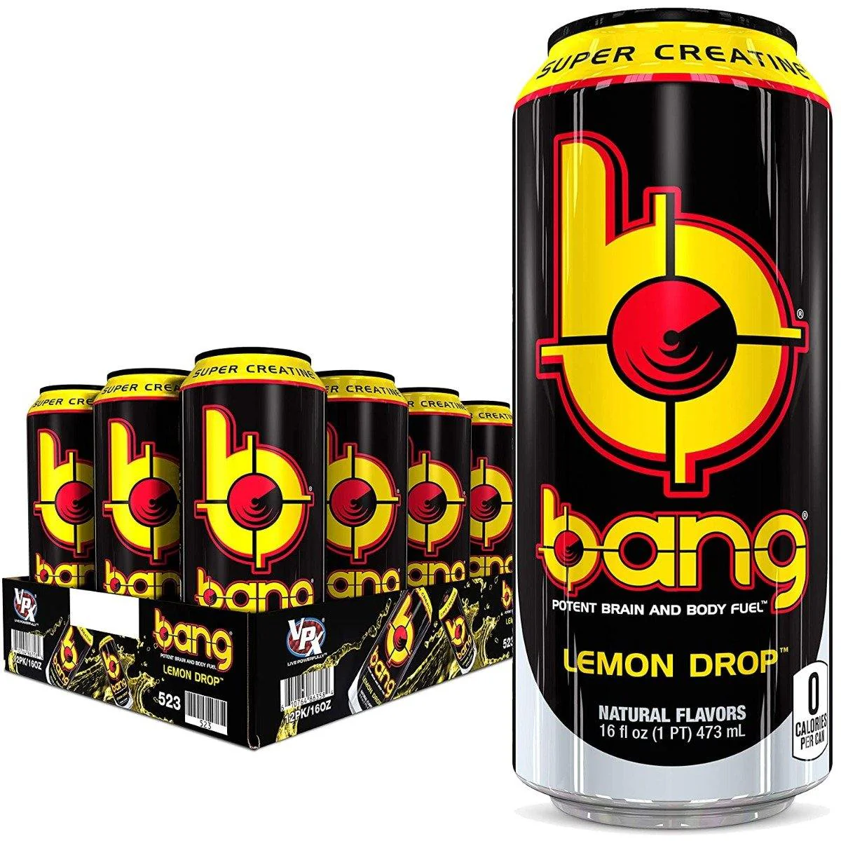 BANG Energy Drink, Lemon Drop, 16oz Cans (Pack of 12) - Image 6