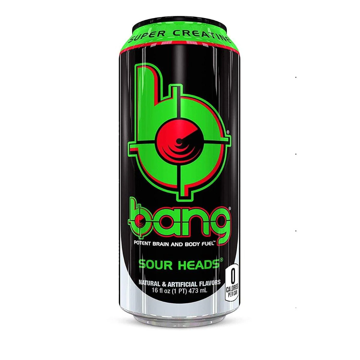 BANG Energy Drink, Sour Heads, 16oz Cans (Pack of 12)