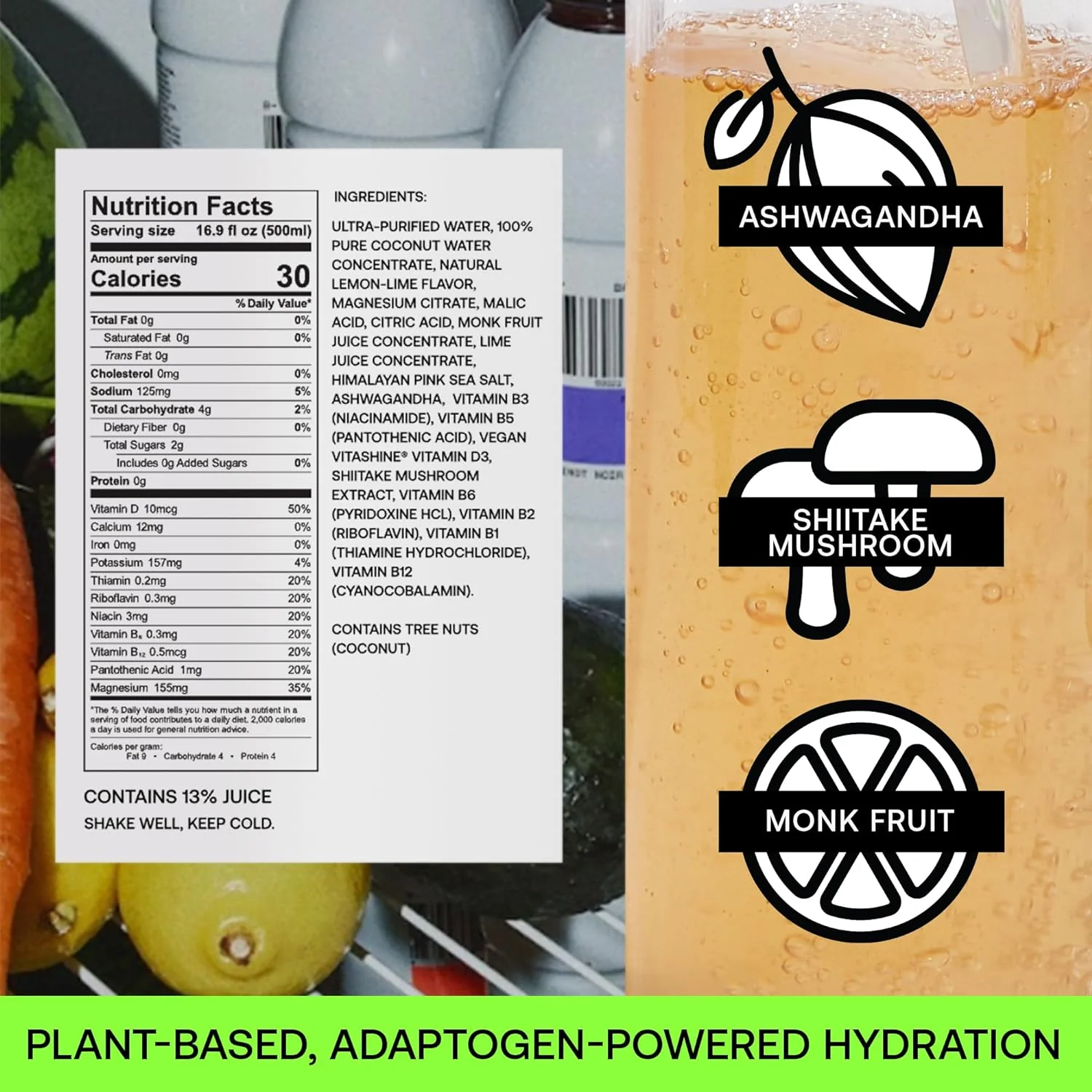 Barcode Hydration Drink, Lemon Lime, 16.9oz (Pack of 12) - Image 2