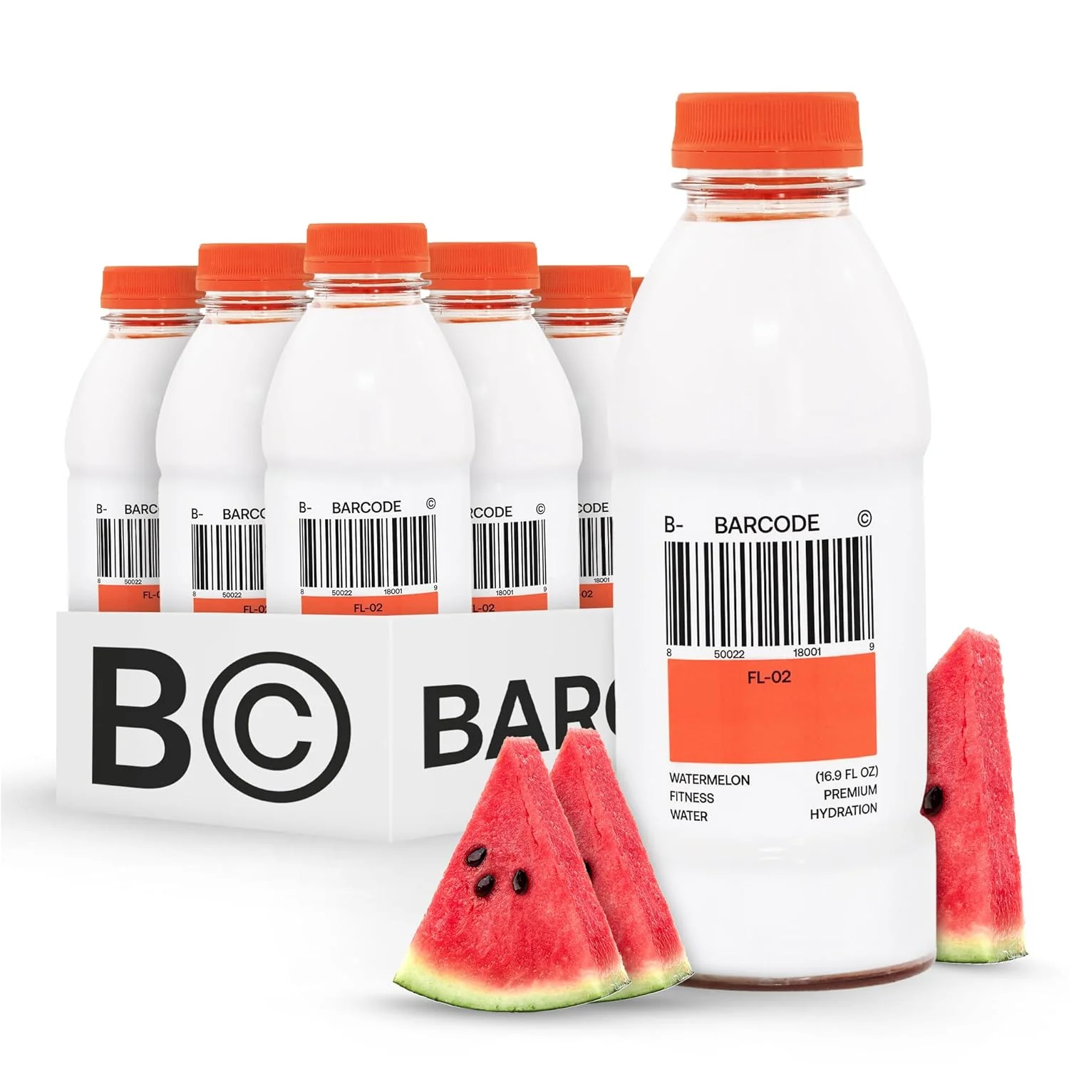 Barcode Hydration Drink, Watermelon, 16.9oz (Pack of 12)