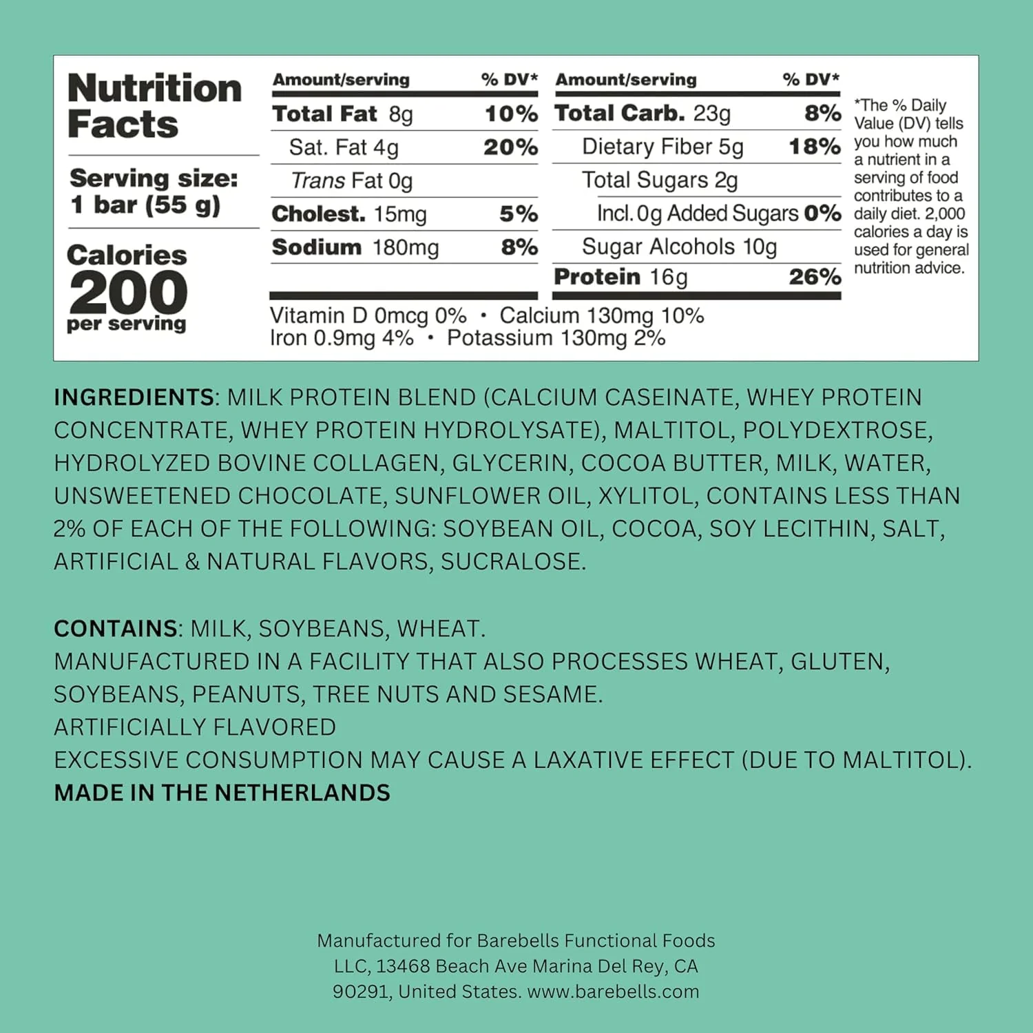 Barebells 16g Soft Protein Bars, Minty Chocolate, 1.94oz (Pack of 12) - Image 2