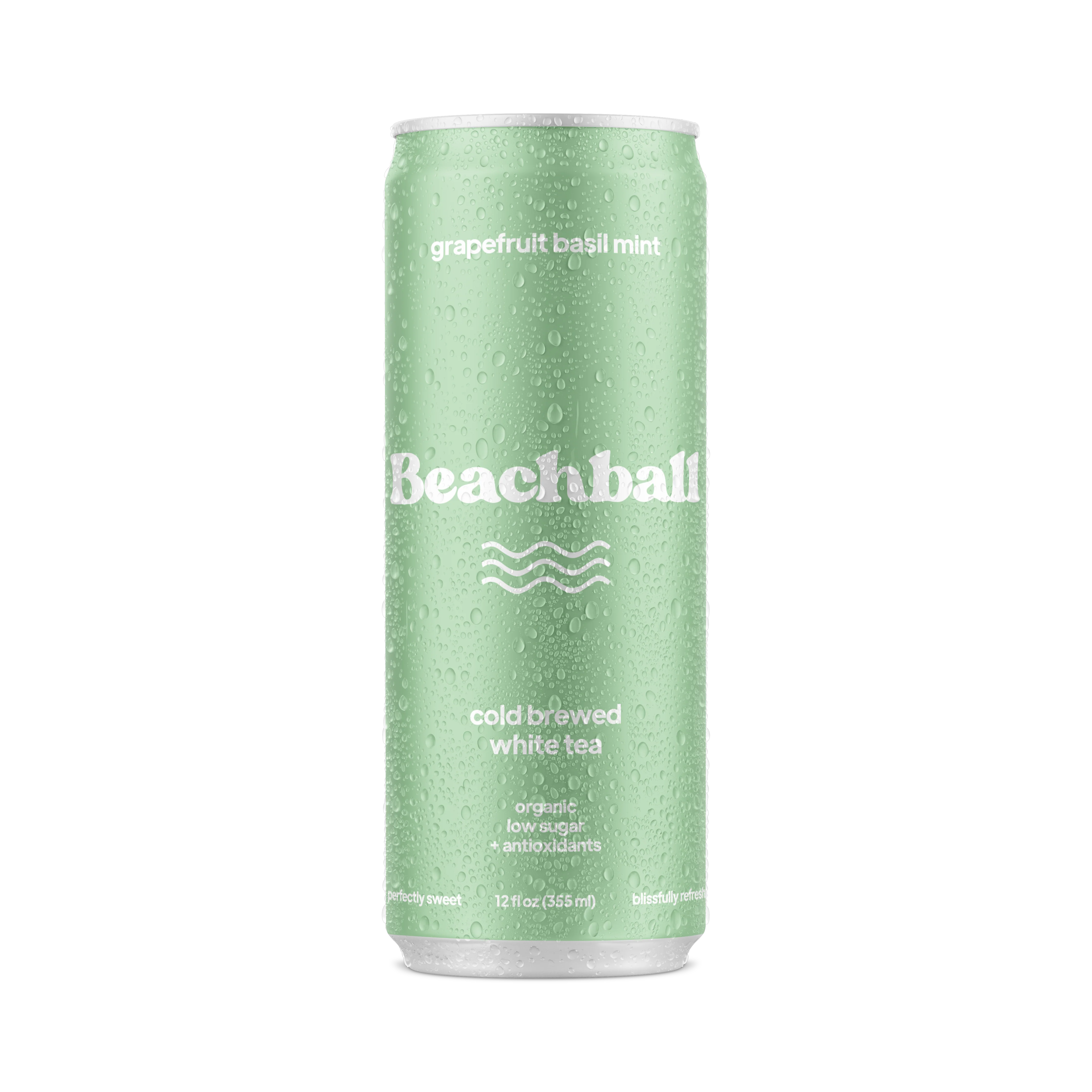 Beachball Cold Brew Tea, Grapefruit Basil Mint, 12oz (Pack of 12)