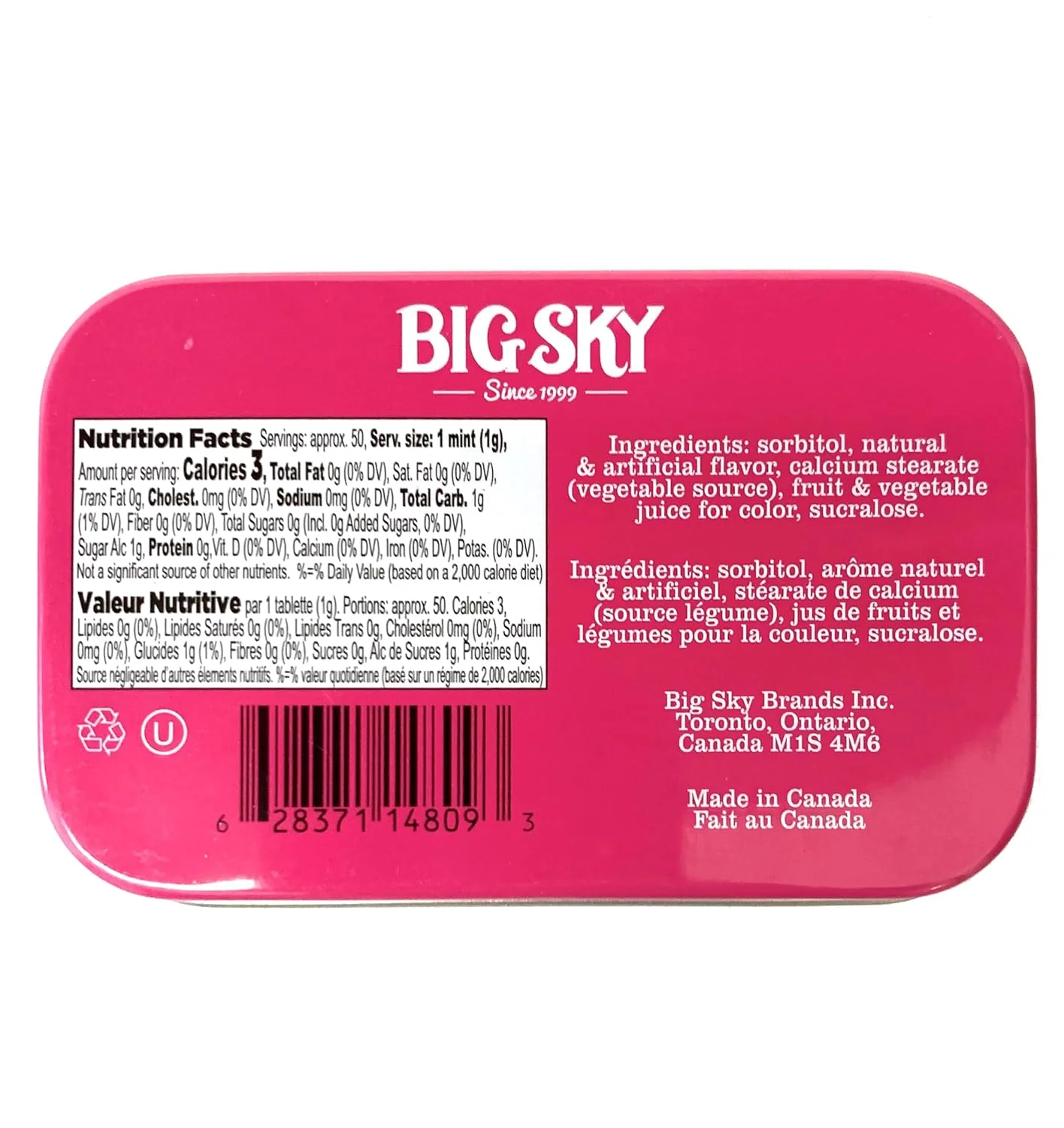 Big Sky Sugar Free Mints, Cotton Candy, 1.76oz (Pack of 6) - Image 3