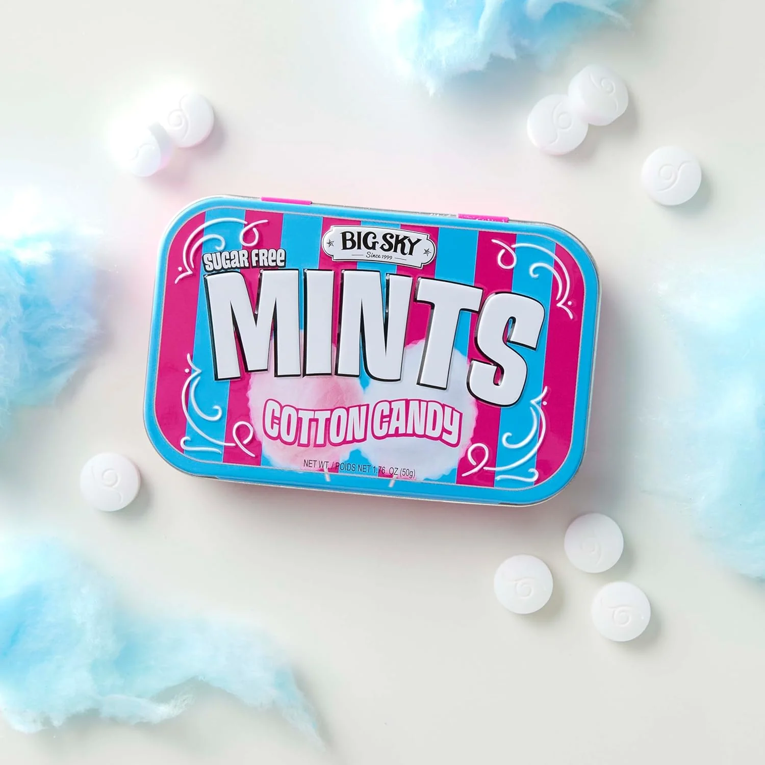 Big Sky Sugar Free Mints, Cotton Candy, 1.76oz (Pack of 6) - Image 4