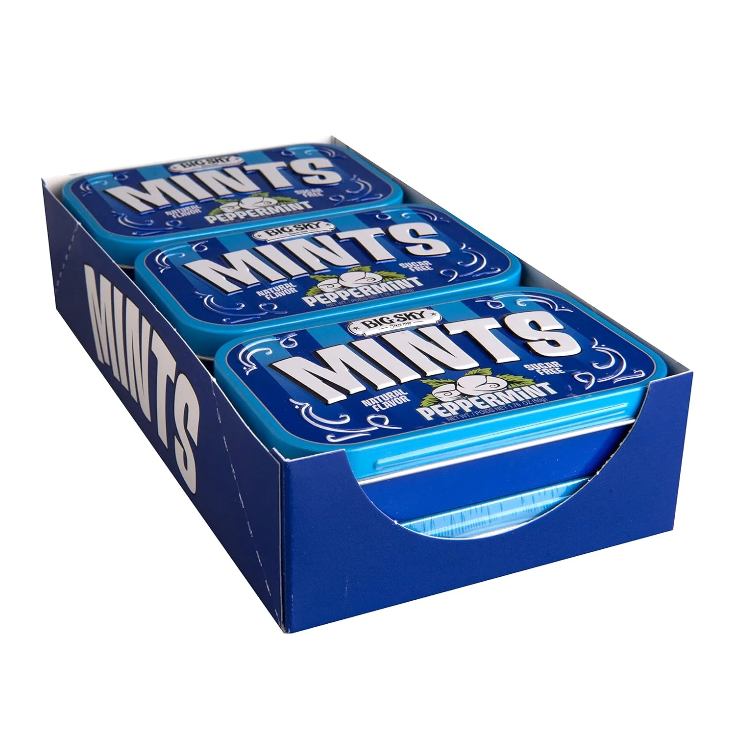 Big Sky Sugar Free Mints, Peppermint, 1.76oz (Pack of 6)