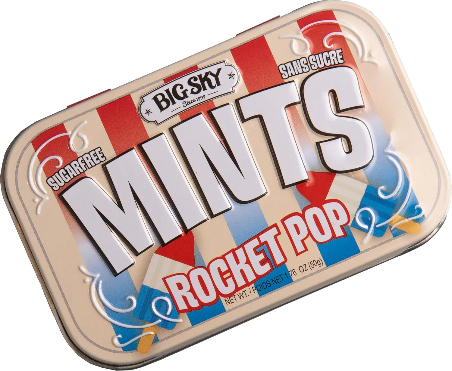 Big Sky Sugar Free Mints, Rocket Pop, 1.76oz (Pack of 6)