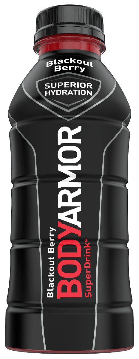 BodyArmor Electrolyte SuperDrink, Blackout Berry, 16 Oz (Pack of 12)