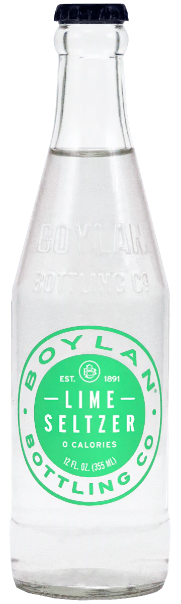 Boylan Bottling Pure Seltzer Water, Lime, 12 Fluid Ounce Bottles (Pack of 12)