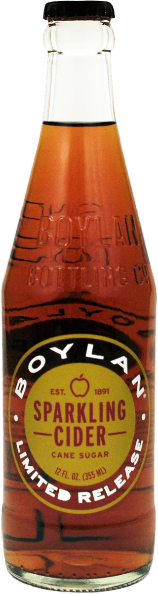 Boylan Pure Cane Sugar Soda Pop, Sparkling Cider, 12 oz Glass Bottles (Pack of 12)