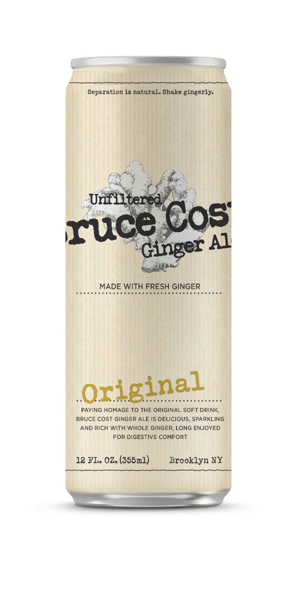 Bruce Cost Unfiltered Ginger Ale, 12 oz Cans (Pack of 24)