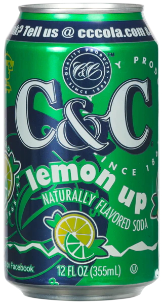 C&C Cola Soft Drink, Lemon Up, 12oz (Pack of 24)