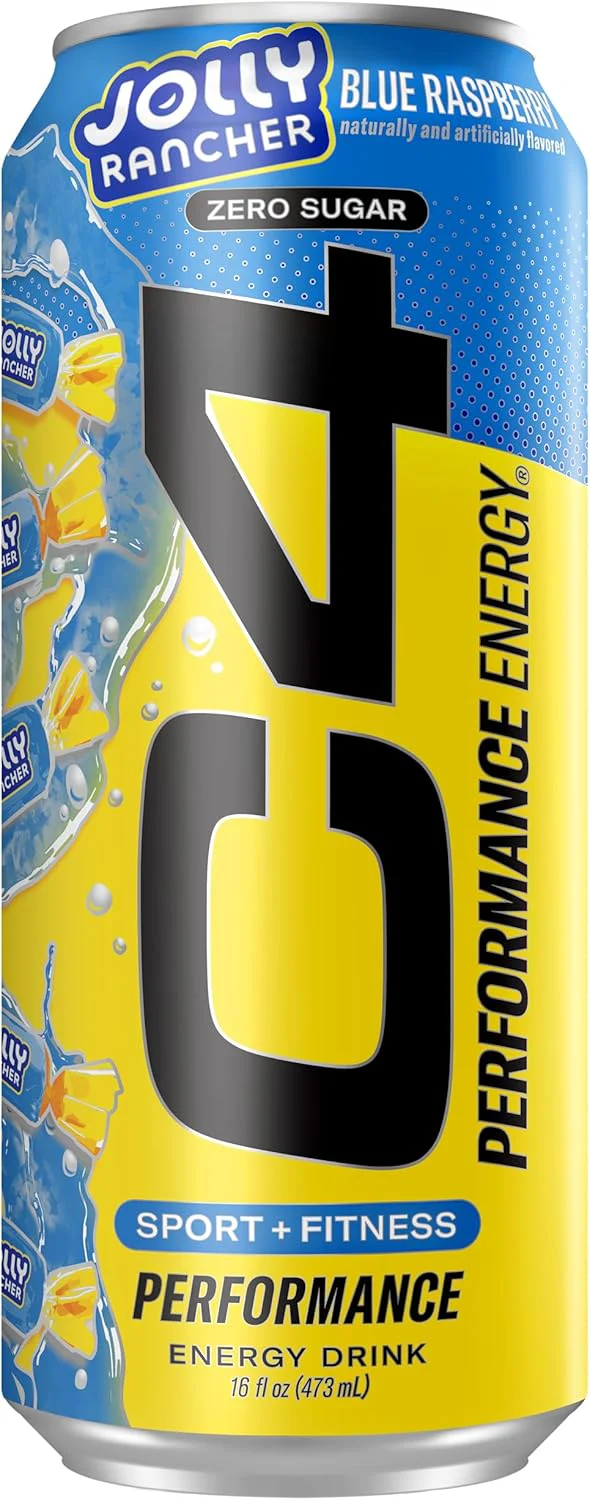 Cellucor C4 Performance Zero Sugar Energy Drink, Jolly Rancher Blue Raspberry, 16 FL oz (Pack of 12) - Image 4