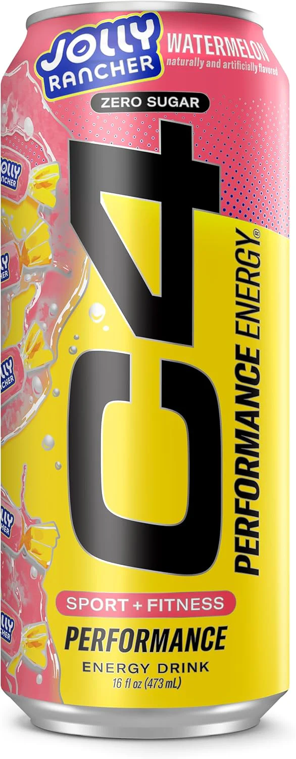Cellucor C4 Performance Zero Sugar Energy Drink, Jolly Rancher Watermelon, 16 oz (Pack of 12) - Image 4