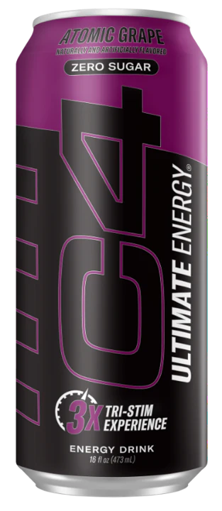 C4 Ultimate Sugar-Free Energy Drink, Atomic Grape, 16oz (Pack of 12) - Image 5