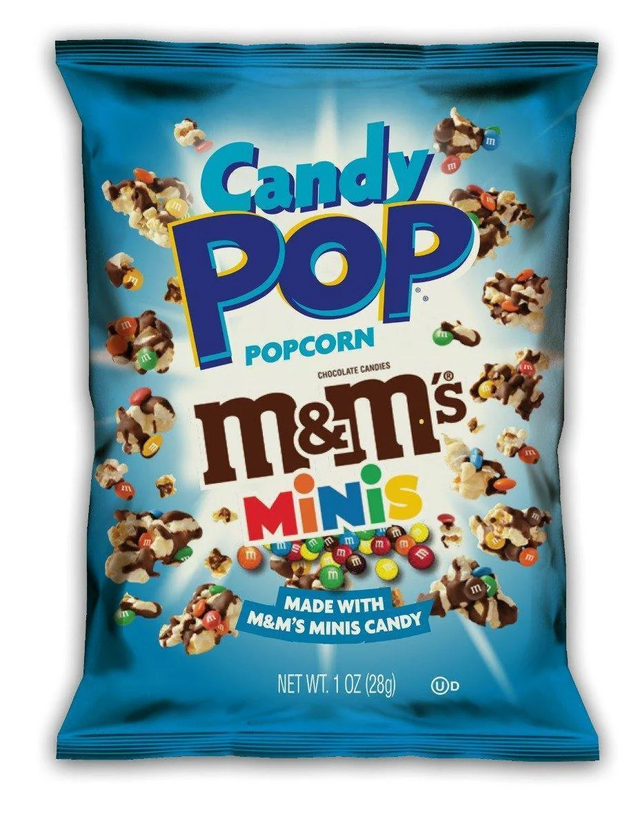 Candy Pop Popcorn, Mini M&M's, 1oz - Multi Pack