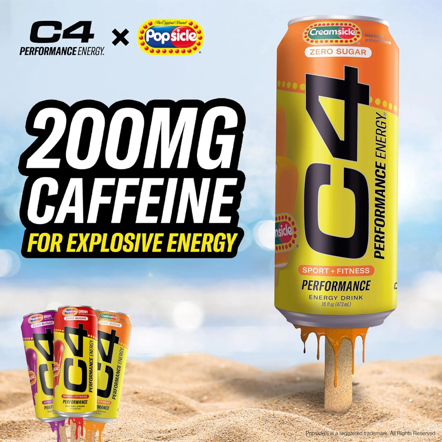 Cellucor C4 Performance Zero Sugar Energy Drink, Orange Creamsicle, 16oz (Pack of 12) - Image 5
