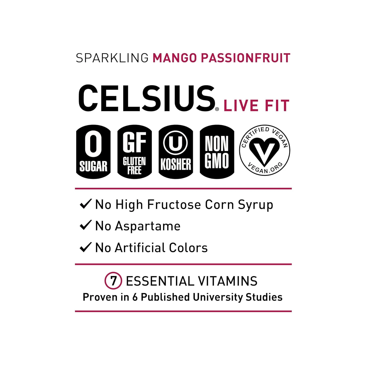 CELSIUS Sparkling Energy Drink, Mango Passionfruit 12oz (Pack of 12) - Image 4
