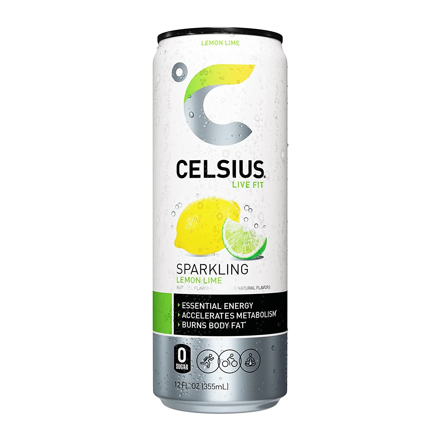 CELSIUS Sparkling Energy Drink, Lemon Lime, 12oz (Pack of 12) - Image 5