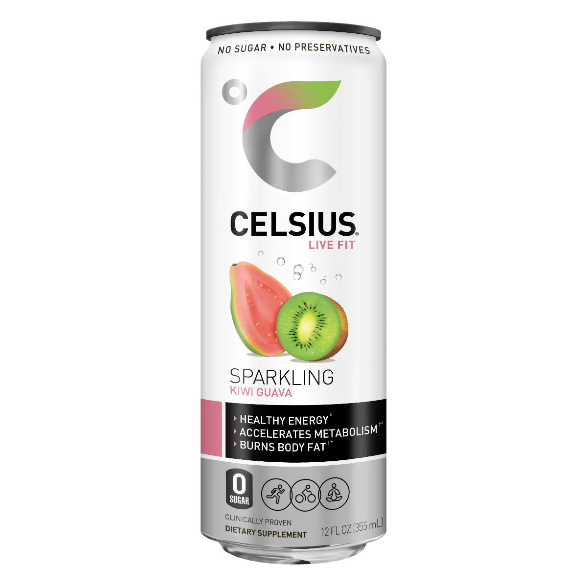 CELSIUS Sparkling Energy Drink, Kiwi Guava, 12oz (Pack of 12) - Image 5