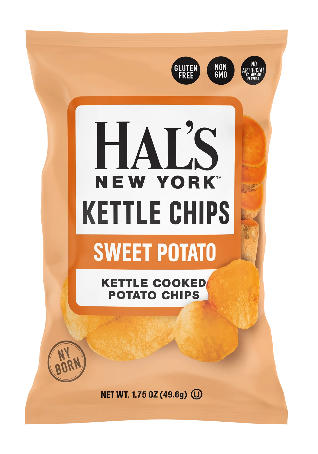 Hal's New York Kettle Cooked Potato Chips, Sweet Potato, 1.75oz (Pack of 24) - Image 2
