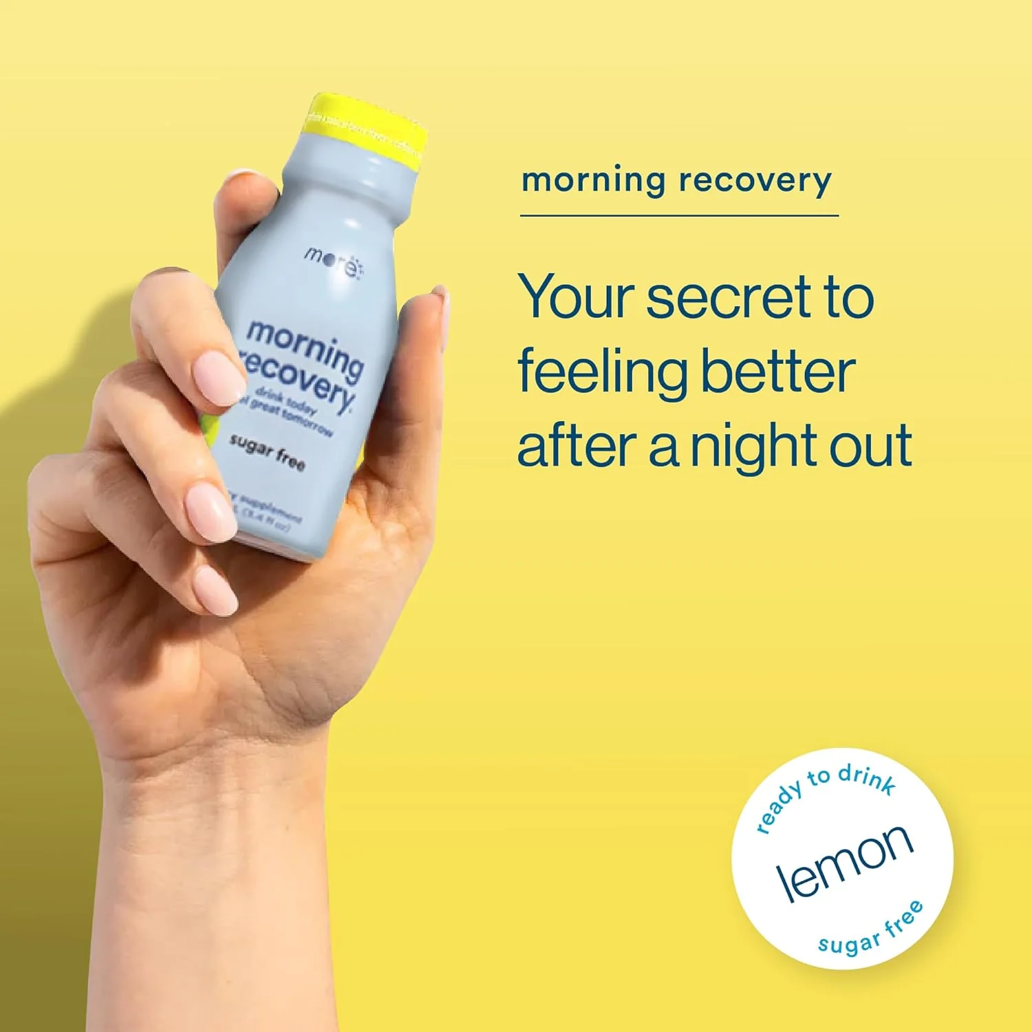 Copy of Morning Recovery Electrolyte Drink, Sugar-Free Original Lemon, 3.4oz (Pack of 12) - Image 2