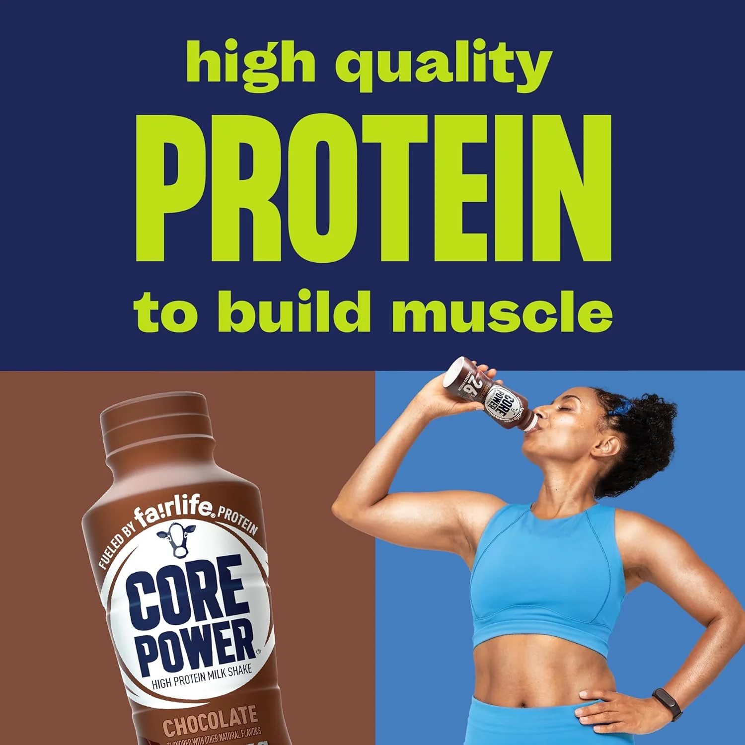 Core Power 26g Protein Milk Shake, Chocolate, 14oz (Pack of 12) - Image 4