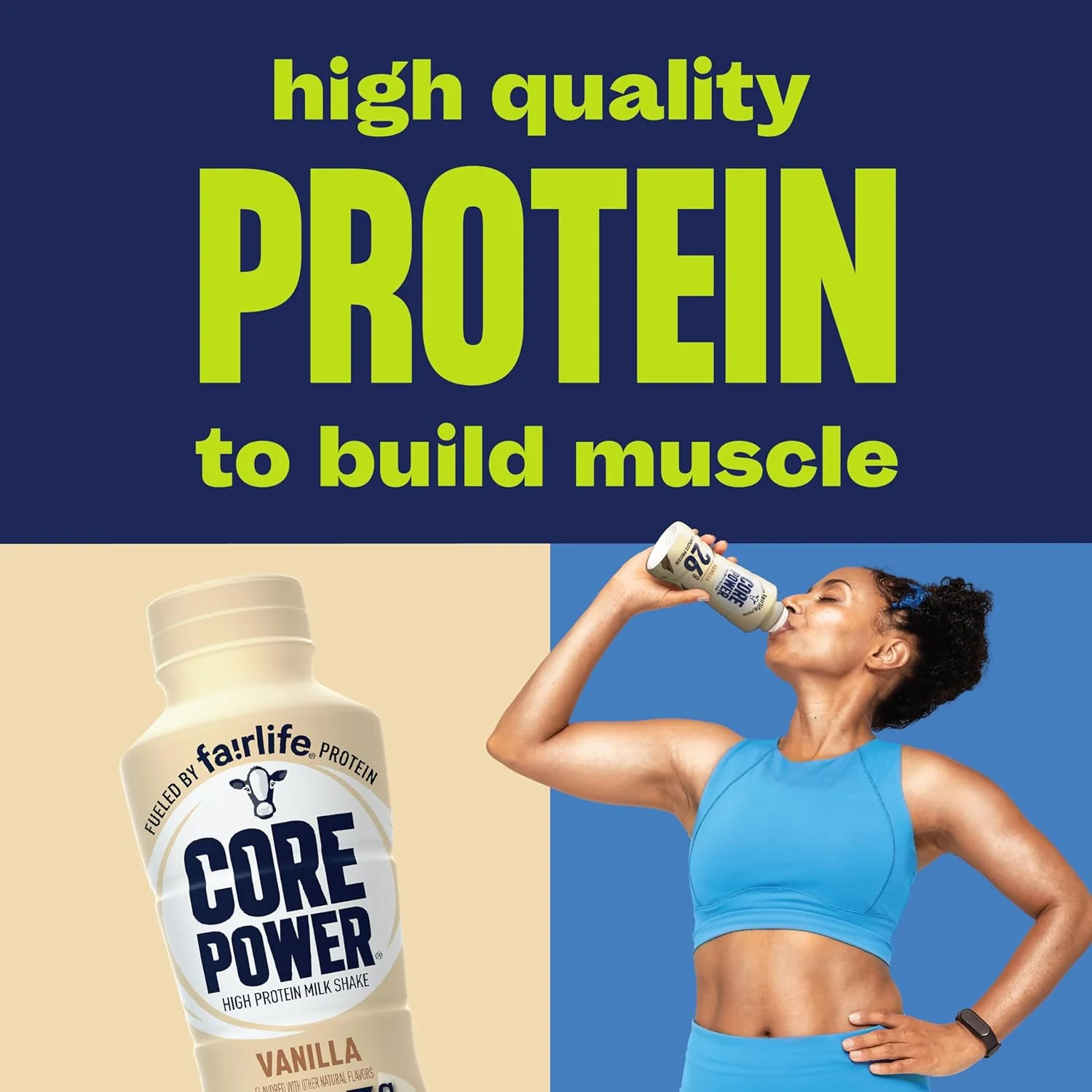 Core Power 26g Protein Shake, Vanilla, 14oz (Pack of 12) - Image 4