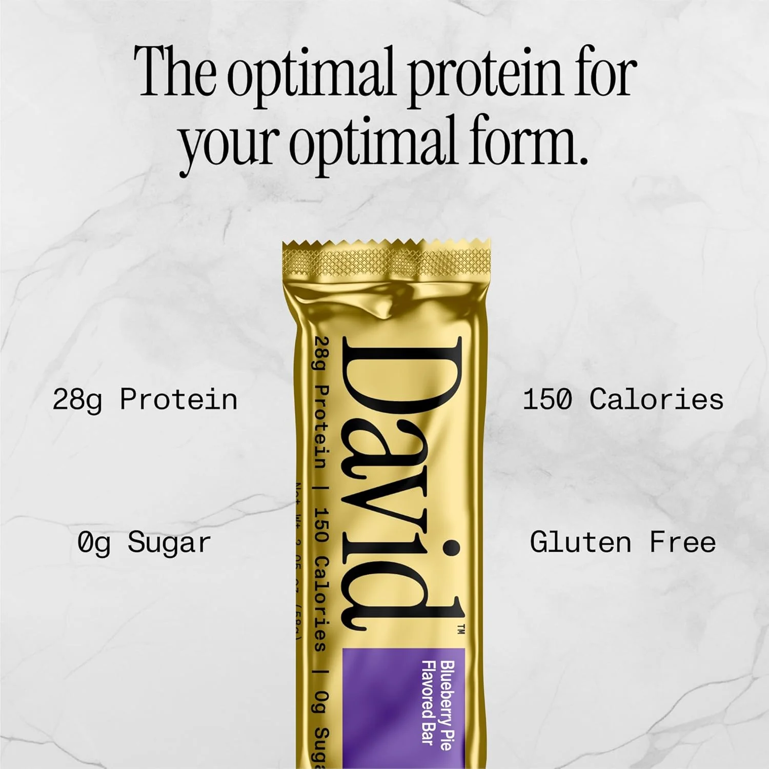 David Protein Bar, Blueberry Pie, 2.05oz (Pack of 12) - Image 3