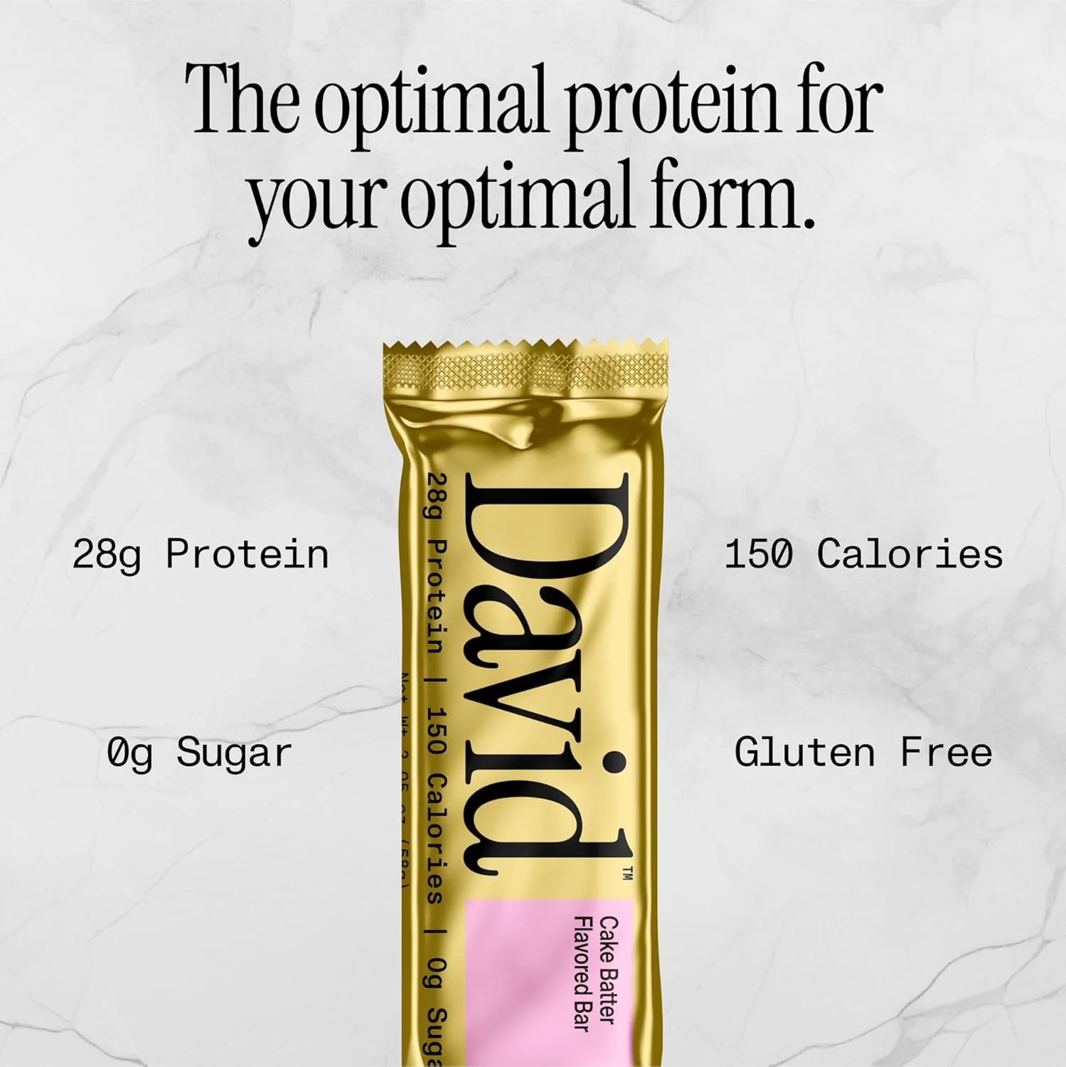 David Protein Bar, Cake Batter, 2.05oz (Pack of 12) - Image 3