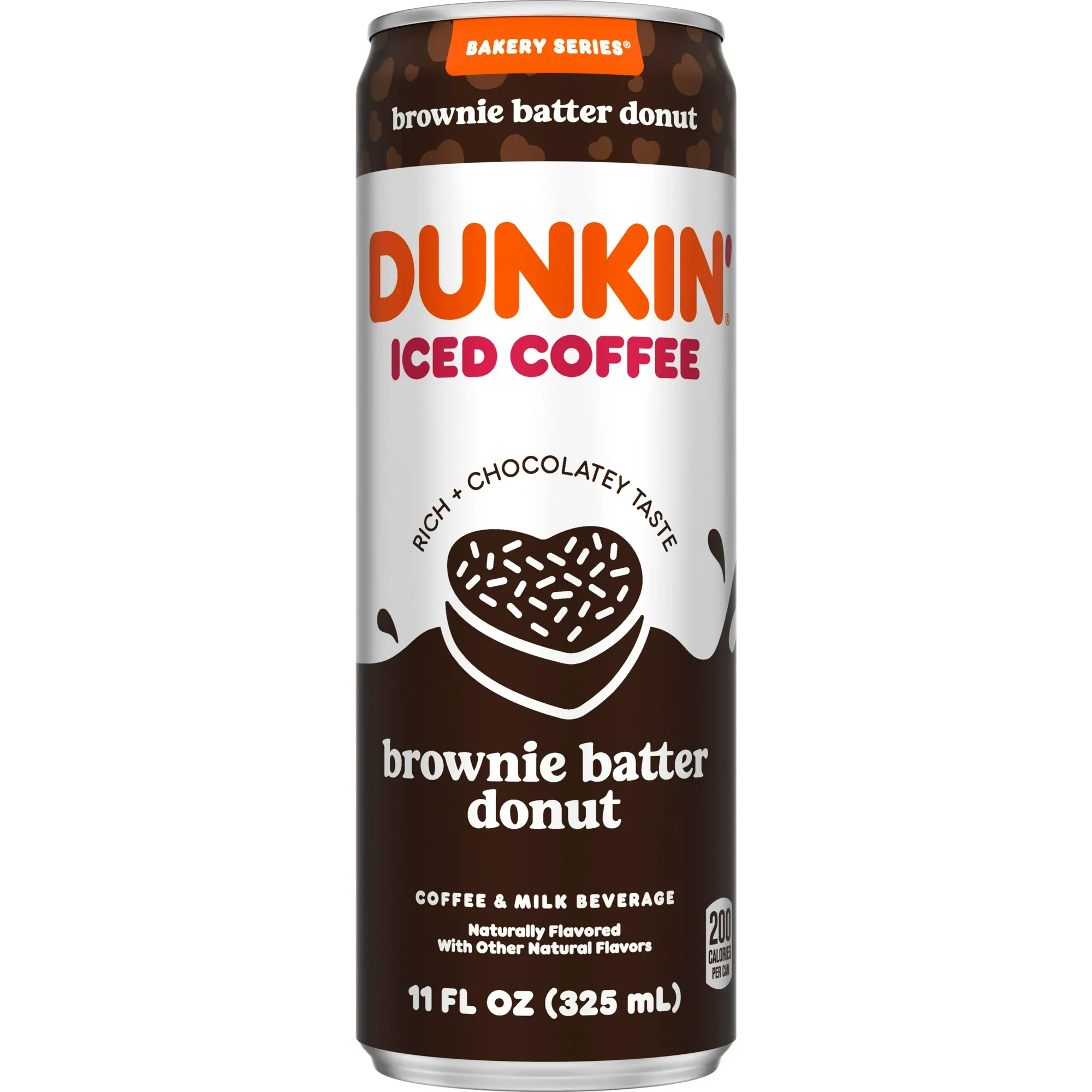 Dunkin Iced Coffee, Brownie Batter Donut, 11oz (Pack of 12)