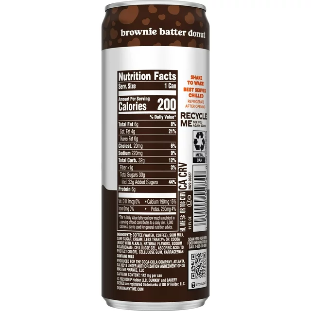 Dunkin Iced Coffee, Brownie Batter Donut, 11oz (Pack of 12) - Image 2