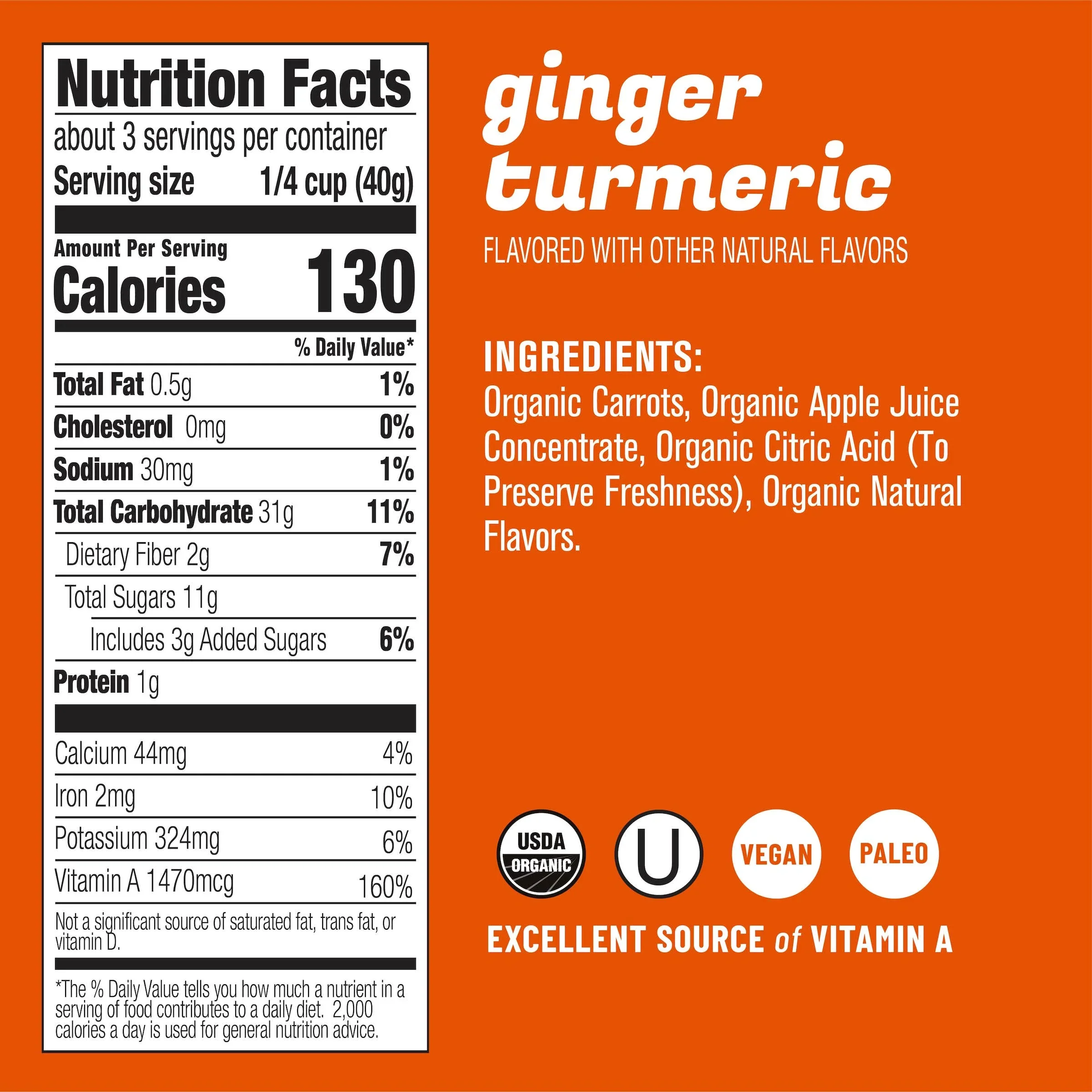 Eat the Change Organic Carrot Chews, Ginger Turmeric, 4.23oz Pouches (Pack of 8) - Image 2