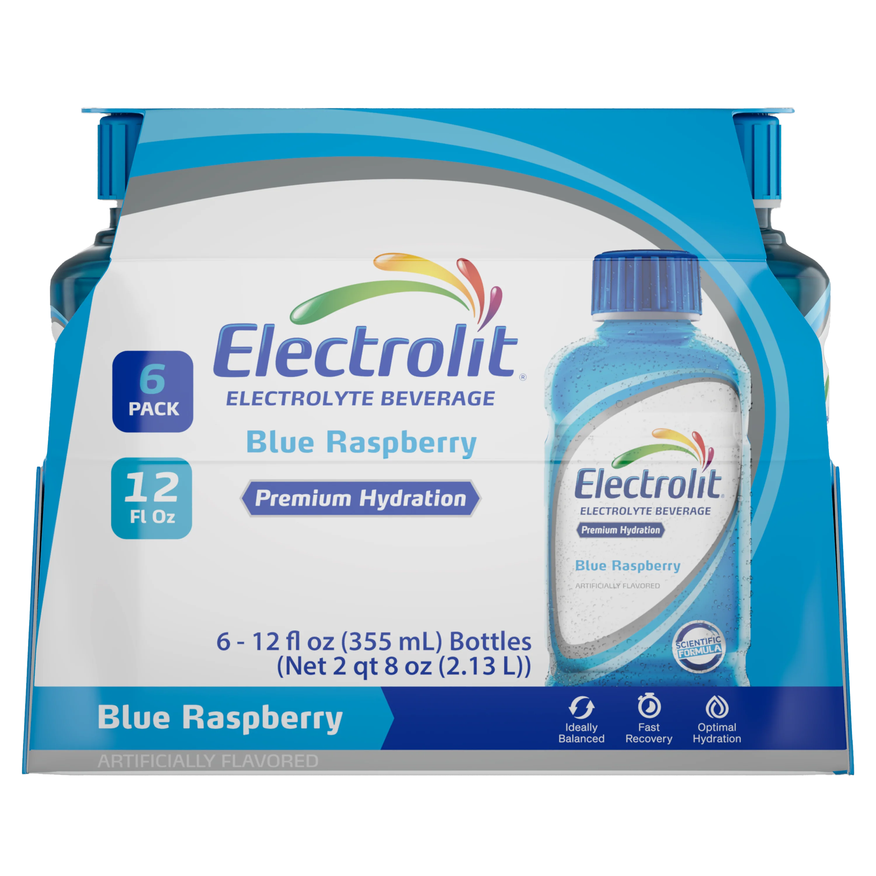 Electrolit Electrolyte Hydration Beverage, Blue Raspberry, 12oz - Multi-Pack