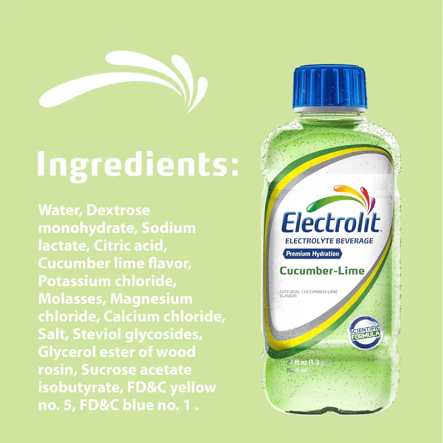 Electrolit Electrolyte Hydration Beverage, Cucumber Lime, 21oz (Pack of 12) - Image 5