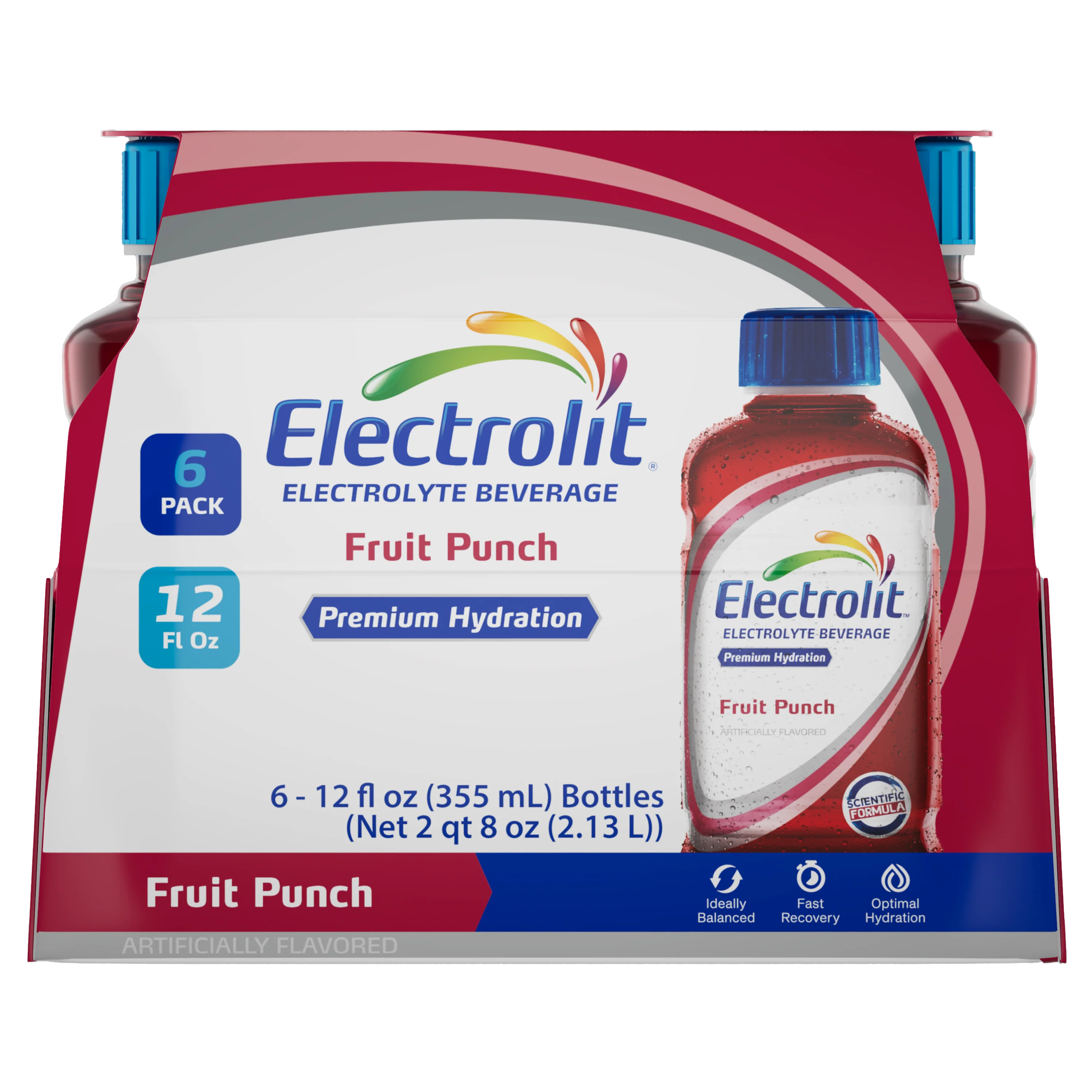 Electrolit Electrolyte Hydration Beverage, Fruit Punch, 12oz - Multi-Pack