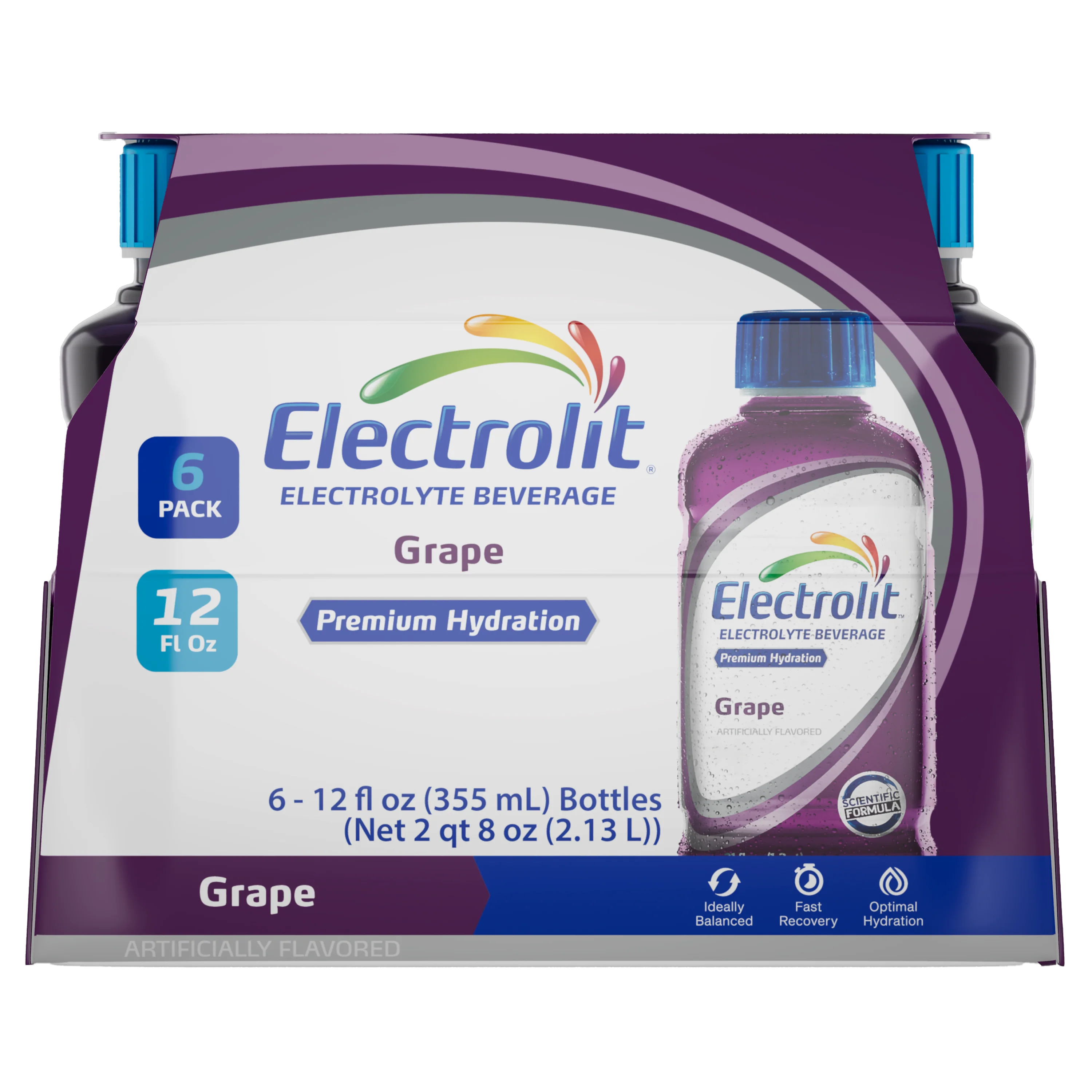 Electrolit Electrolyte Hydration Beverage, Grape, 12oz - Multi-Pack