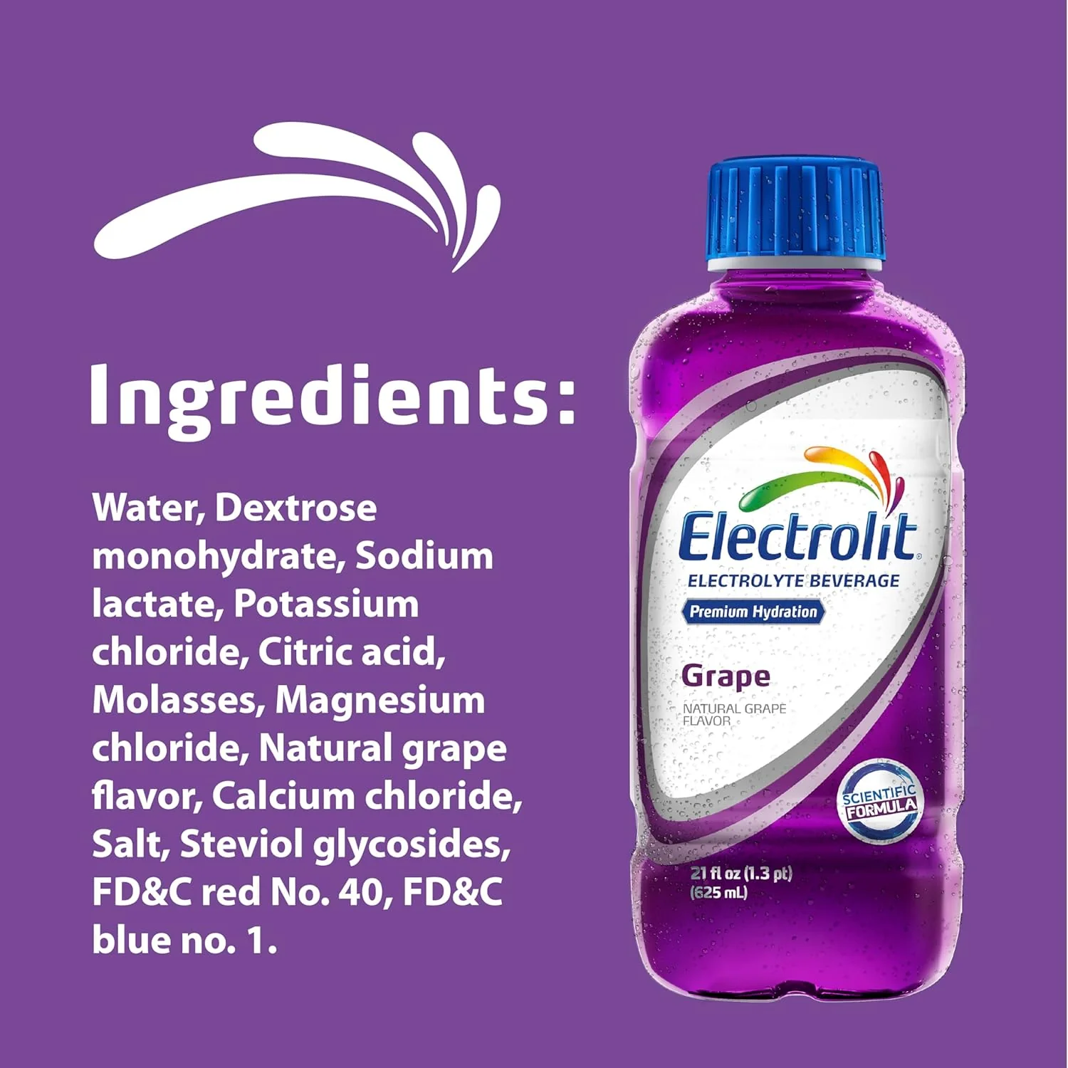 Electrolit Electrolyte Hydration Beverage, Grape, 21oz (Pack of 12) - Image 3