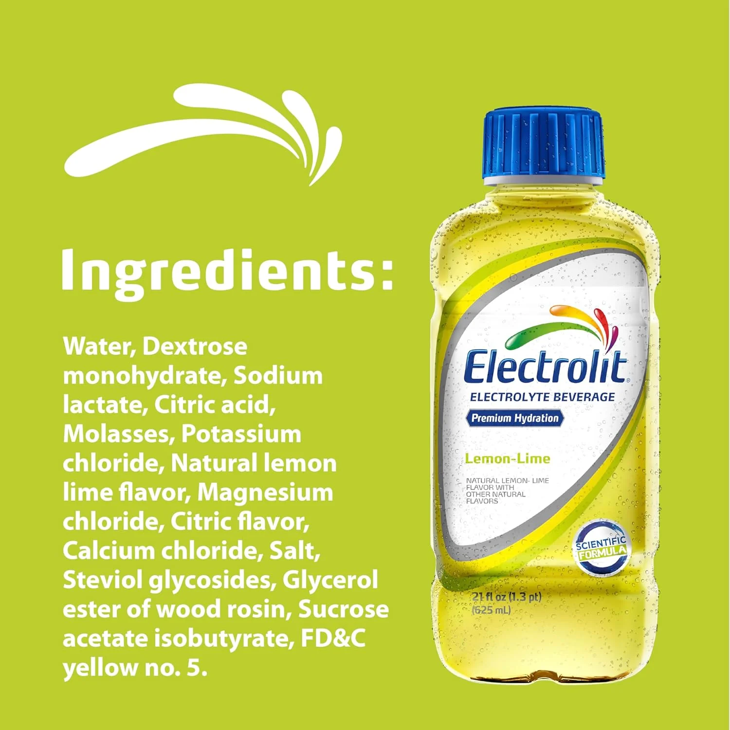 Electrolit Electrolyte Hydration Beverage, Lemon/Lime, 21oz (Pack of 12) - Image 3