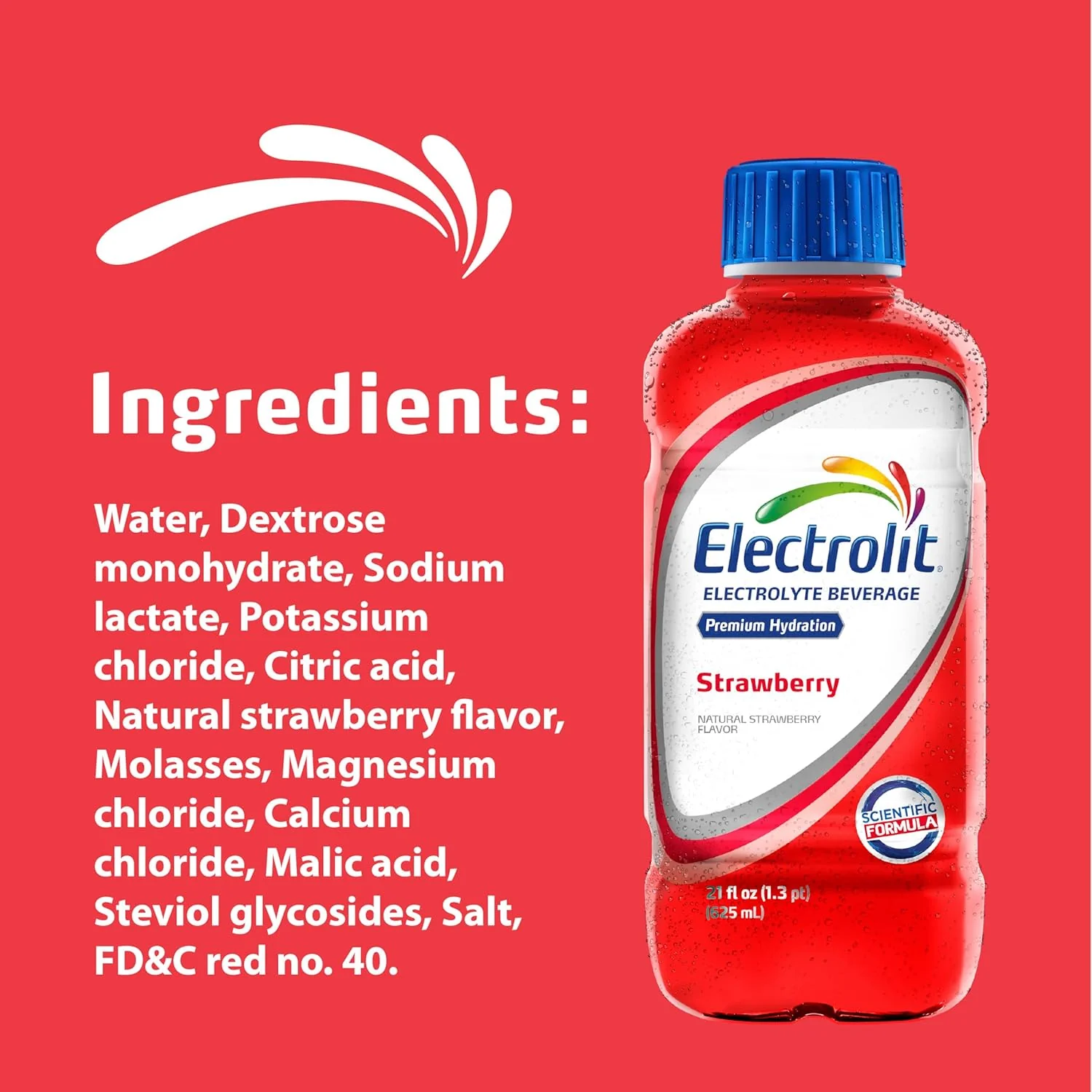 Electrolit Electrolyte Hydration Beverage, Strawberry, 21oz (Pack of 12) - Image 3