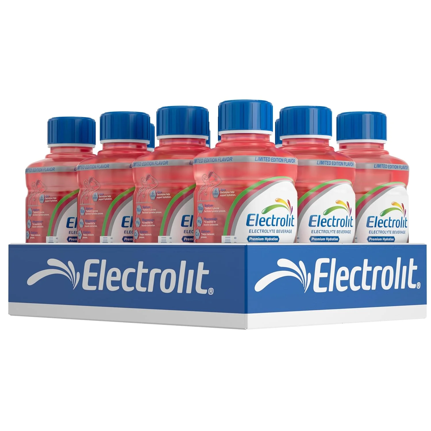 Electrolit Electrolyte Hydration Beverage, Watermelon Lime, 21oz (Pack of 12)