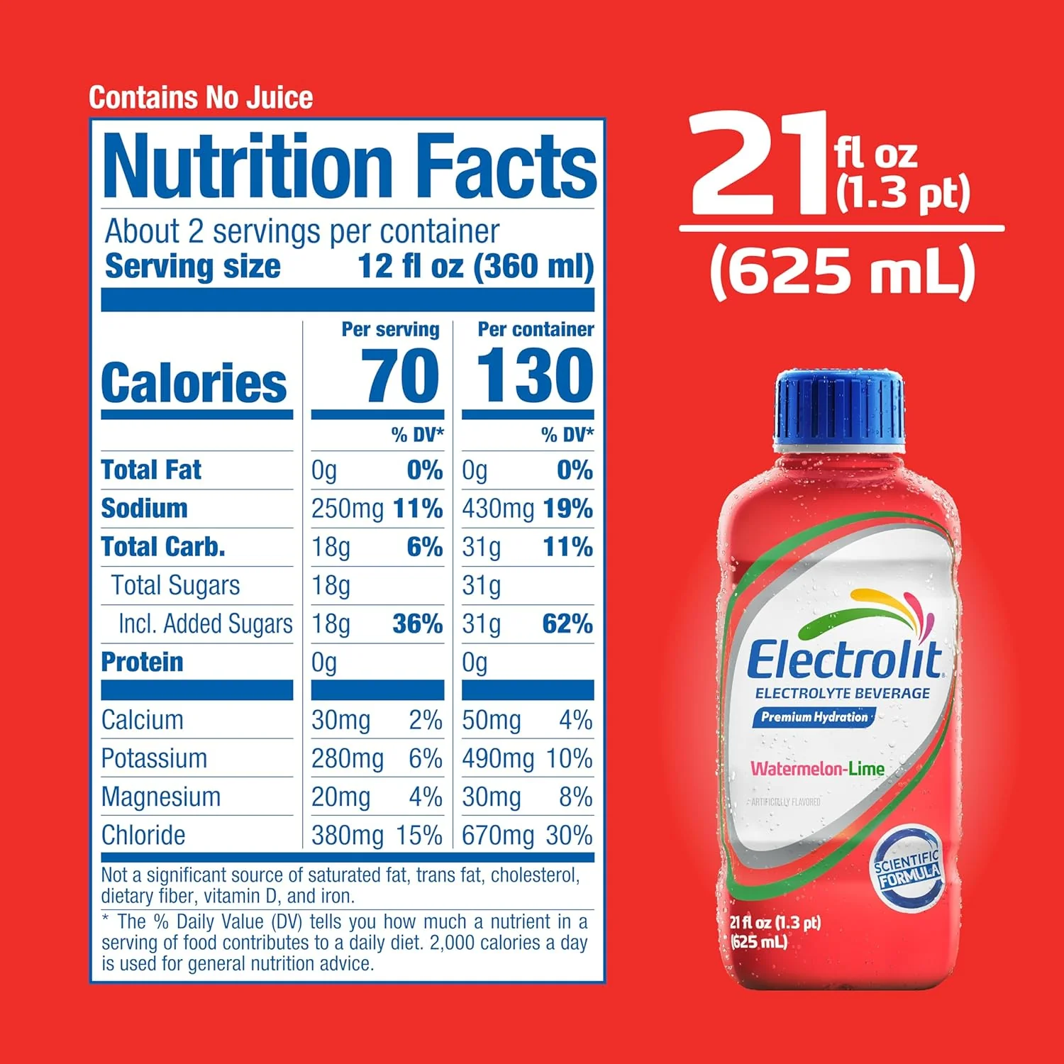 Electrolit Electrolyte Hydration Beverage, Watermelon Lime, 21oz (Pack of 12) - Image 6
